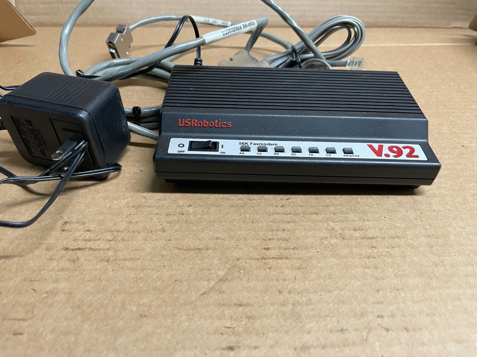 U.S. Robotics 5686E External 56K Faxmodem w/ Power Adapter V.92