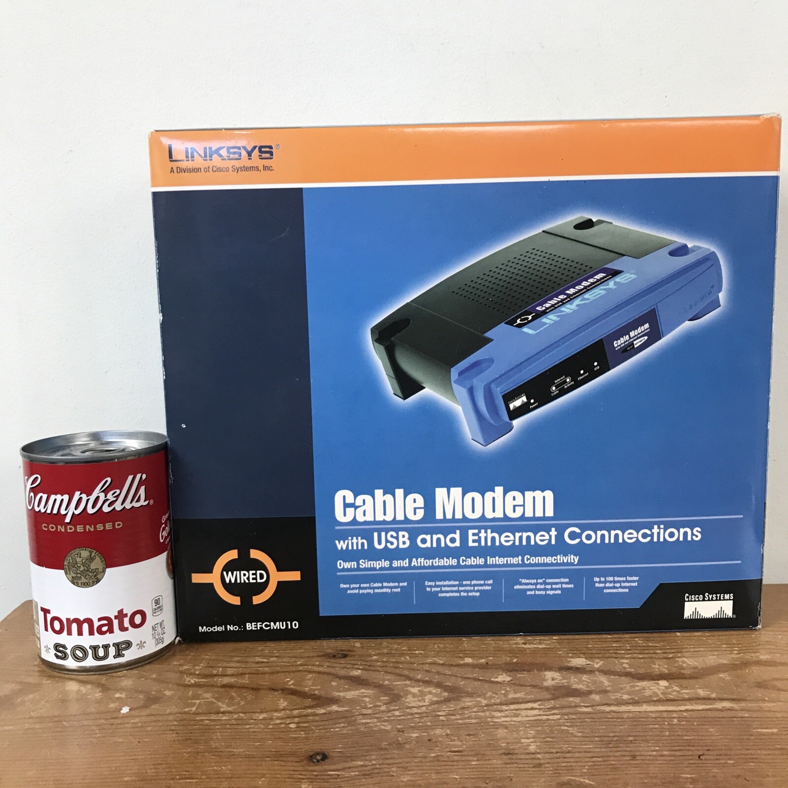 Linksys BEFCMU10 Cable Modem With USB & Ethernet Connections
