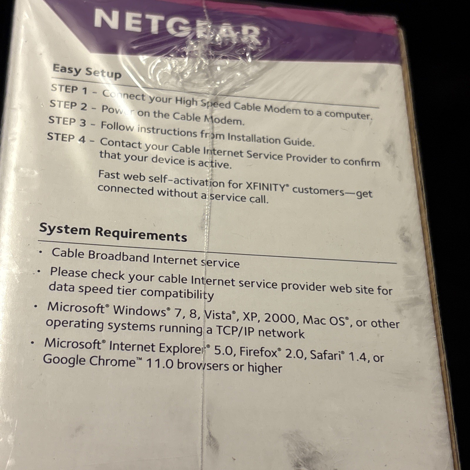 NETGEAR CM500 (CM500100NAS) 680 Mbps – Black