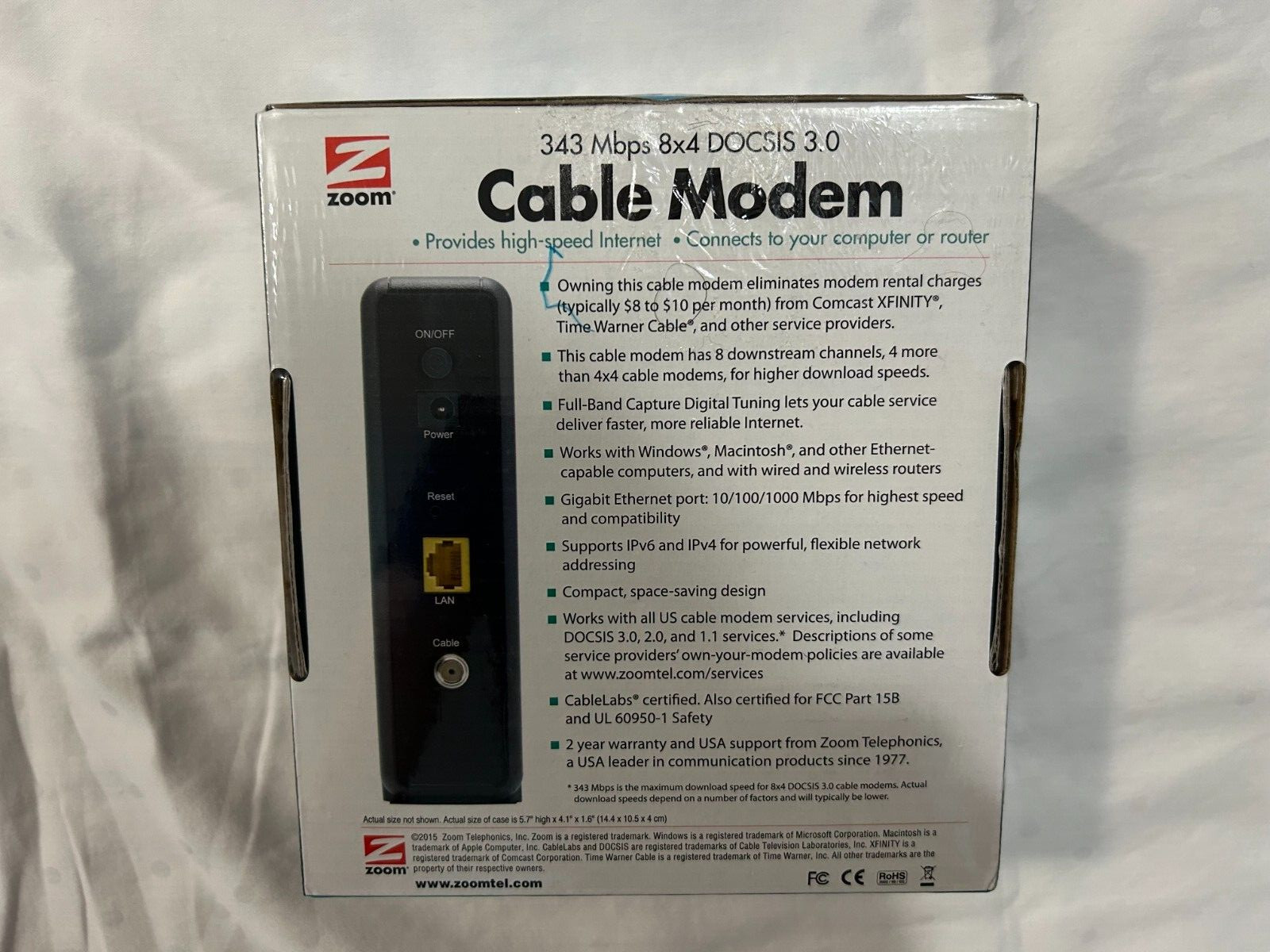 NEW MODEM UNOPENED ZOOM DOCSIS 3.0 5-PORT TP LINK PC SWITCH 5-PORT TL-SF1005D