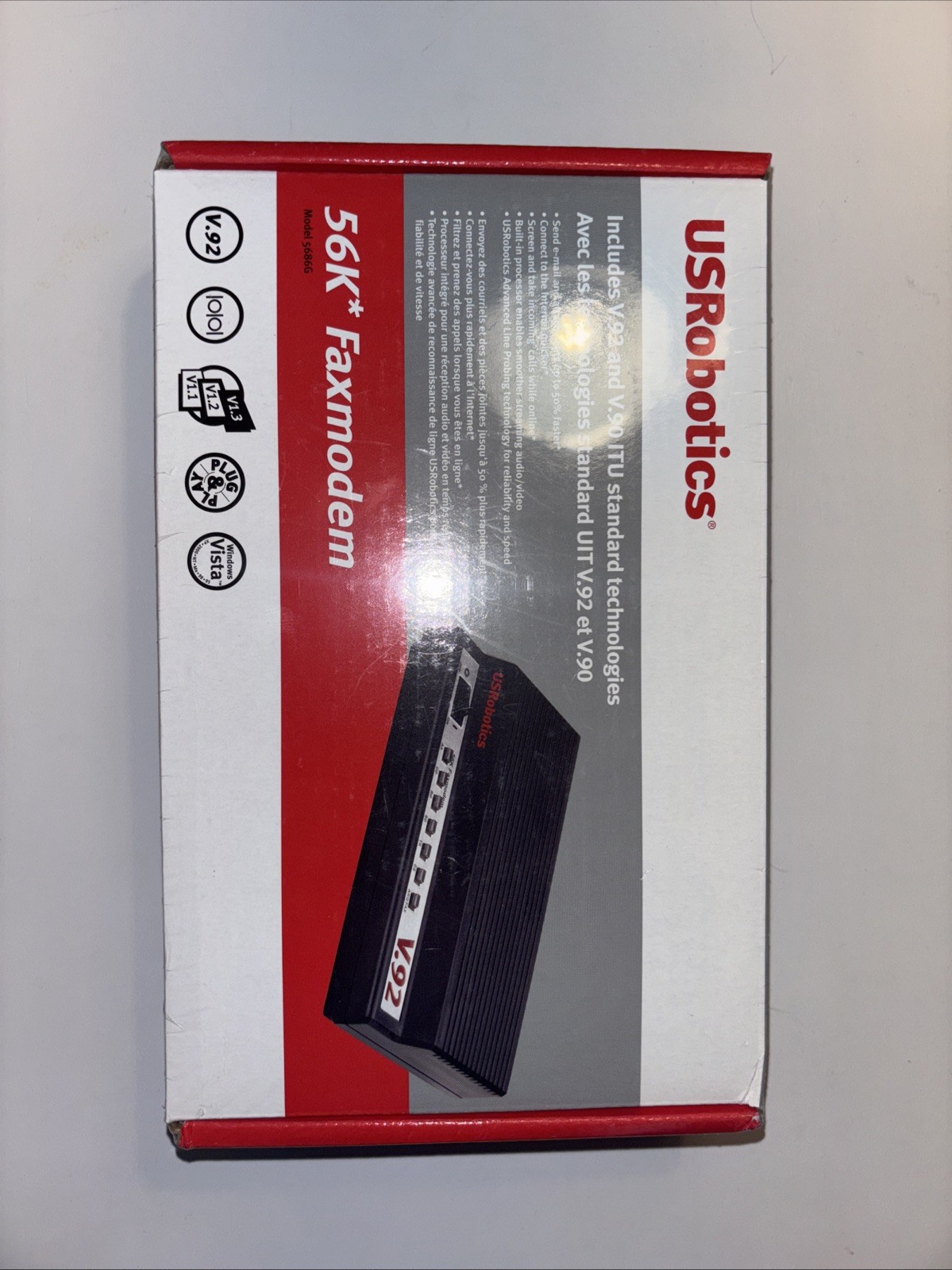 USRobotics 5686G External 56K Faxmodem V92 & V90 Brand New Sealed