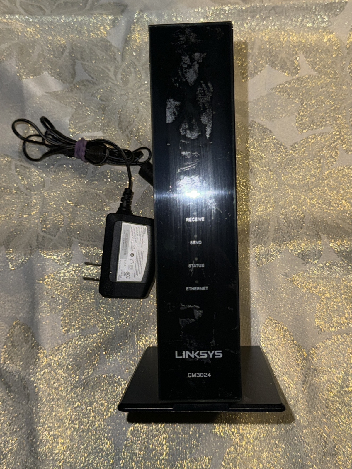 Linksys CM3024 24 X 8 Cable Modem Docsis 3.0 Intel With Adapter *Tested* OEM