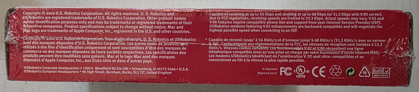 USRobotics USR5637 56 Kbps High-performance V.92 USB Modem BRAND NEW SEALED BOX