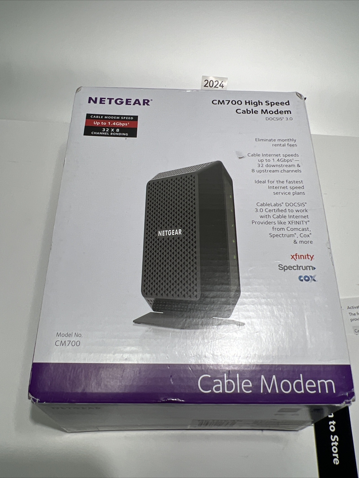 NETGEAR CM700-100NAS High Speed Cable Modem 1.4Gbps DOCSIS 3.0