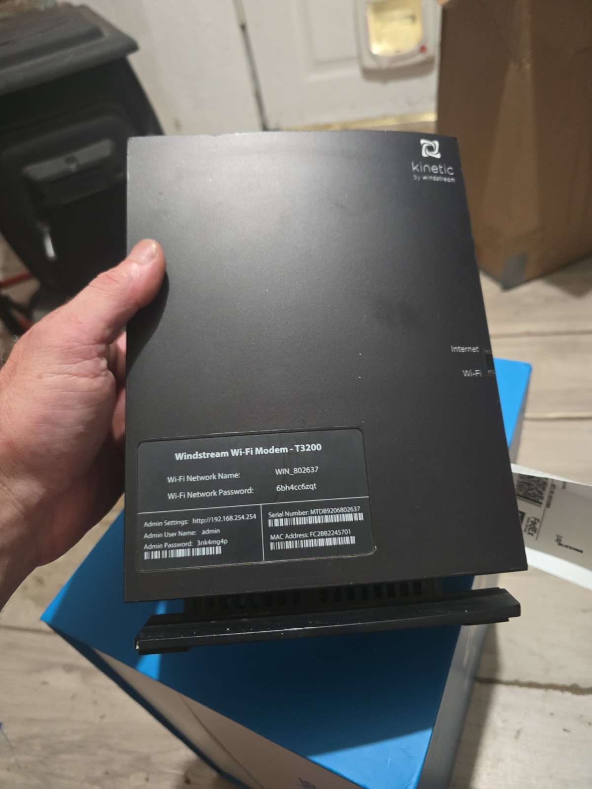 Kinetic By Windstream Wifi Modem T3200 With Power Cord