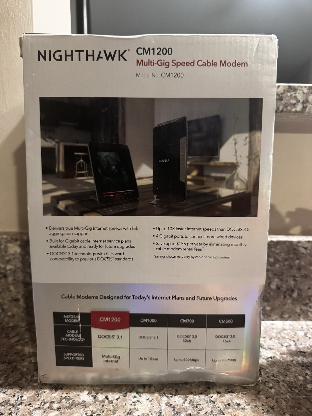 NETGEAR Nighthawk CM1200-100NAS DOCSIS 3.1 Cable Modem Free Ship!
