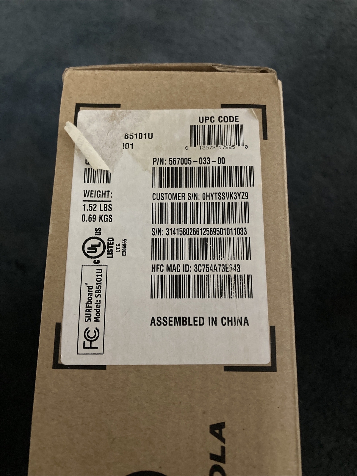 Motorola SURFboard SB5101 (SB515290-087-00) 38 Mbps