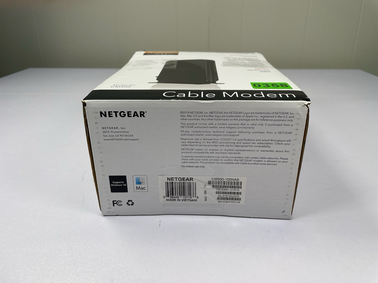 NETGEAR Cm500-1aznas 16×4 DOCSIS 3.0 Cable Modem Max Download Speeds of 686mbps