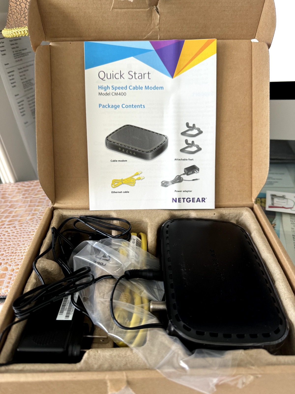 New Netgear High Speed DOCSIS 3.0 Cable Modem Xfinity-Time Warner CM400AZNA