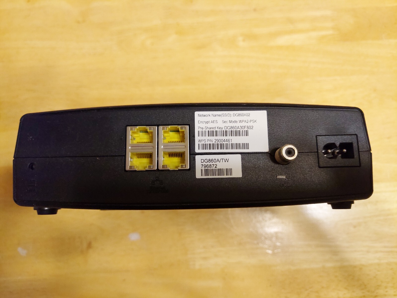 ARRIS DG860a modem