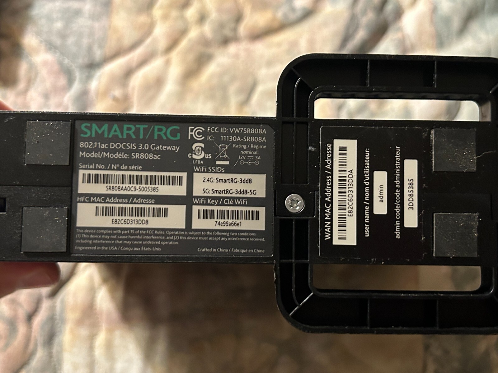 Smart RG SR808ac 802.11ac DOCSIS 3.0 Gateway Modem/Router