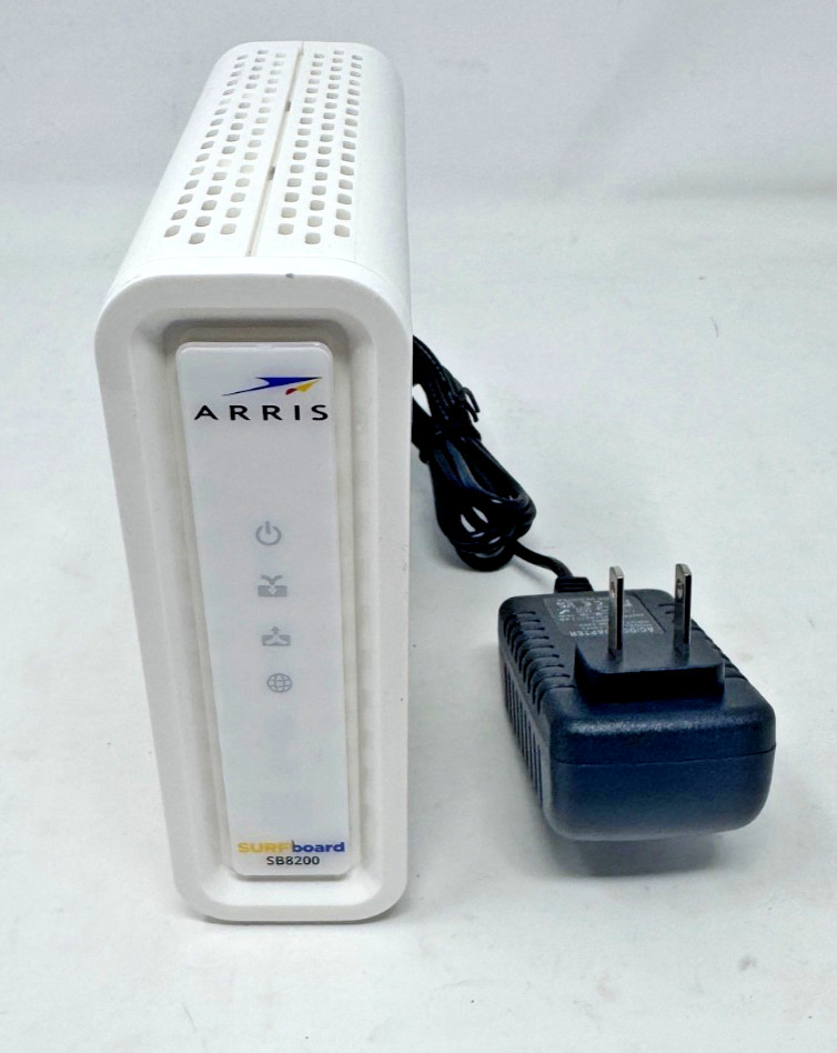 ARRIS Surfboard SB8200 Cable Modem DOCSIS 3.1 w/ Power AC Adapter