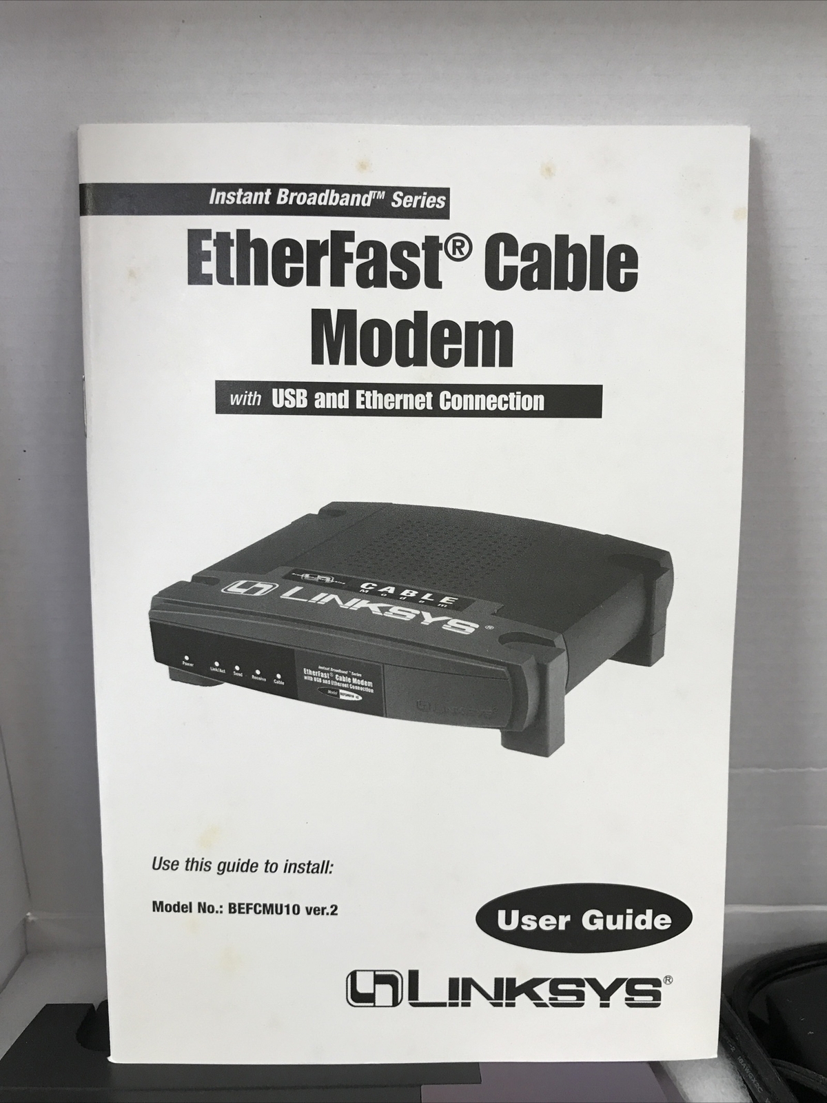 Linksys BEFCMU10 Cable Modem With USB & Ethernet Connections