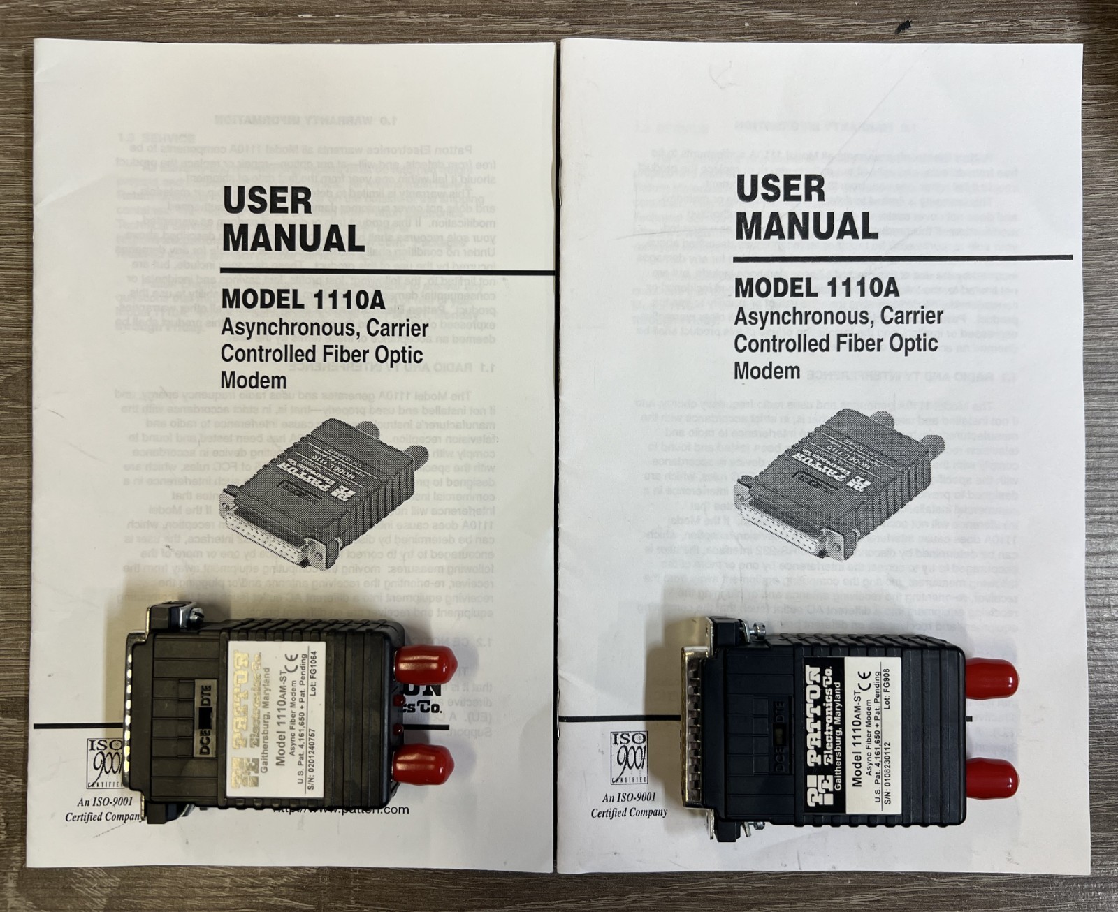 Patton 1110AM-ST Asynchronous Carrier Controller Fiber Optic Modem