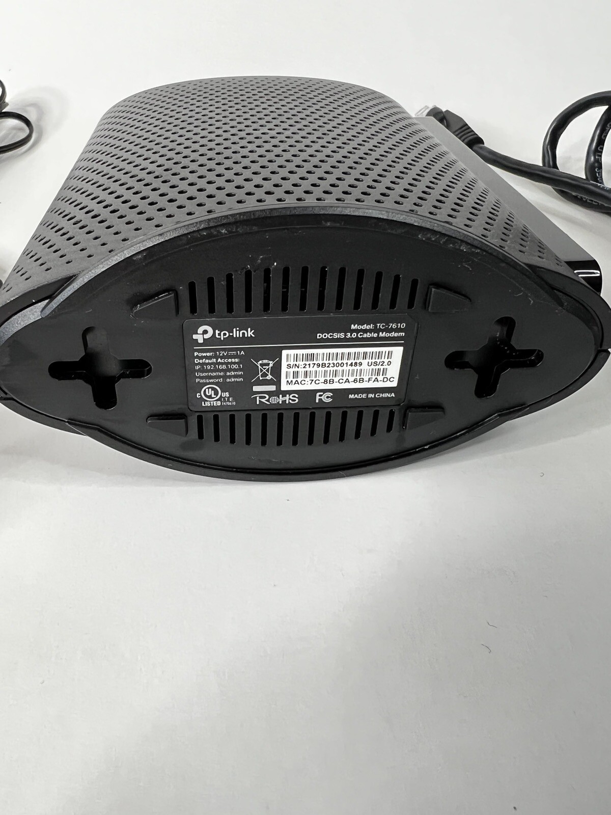 TP-Link TC-7610 300Mbps Wireless N DOCSIS 3.0 High Speed Cable Modem