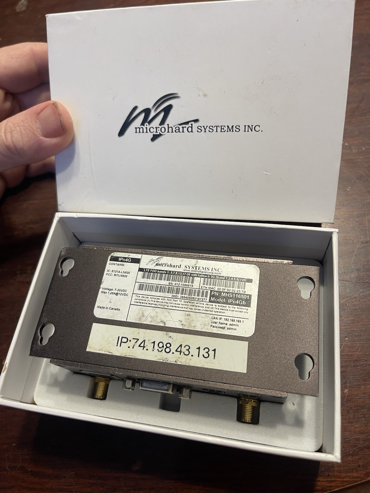 MICROHARD IPn4GB 3G LTE GATEWAY DUAL ETHERNET SERIAL USB