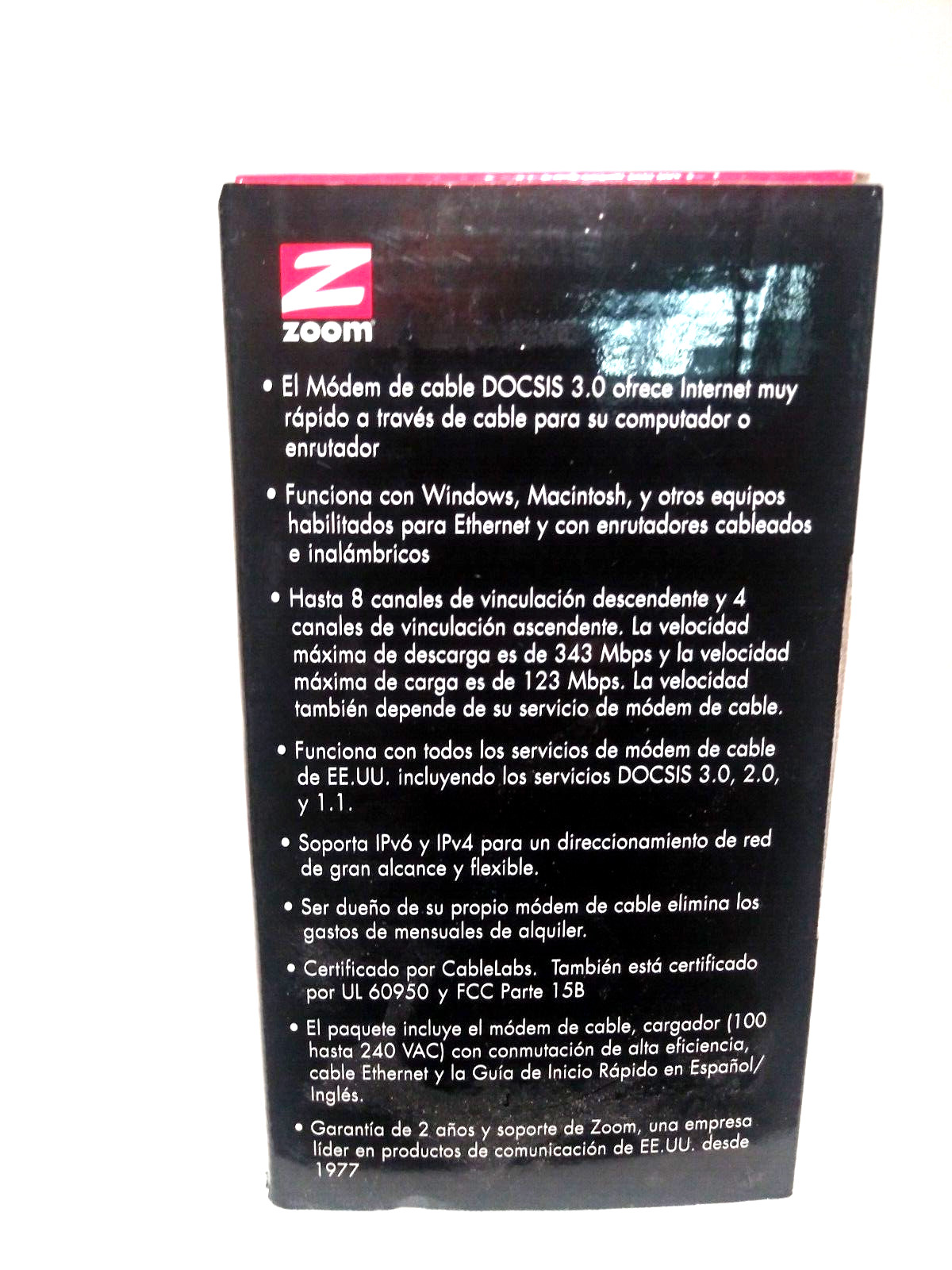 NEW ZOOM 343 Mbps DOCSIS 3.0 Cable Modem, Model 5341 – Open Box