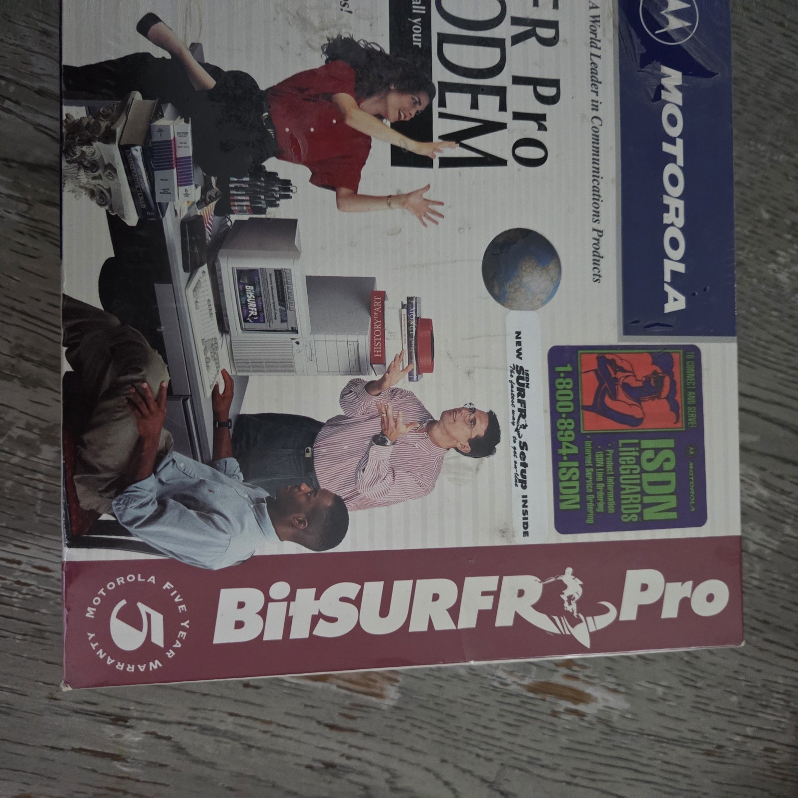 Motorola BitSURFR Pro ISDN Modem 128,000 bps RJ-45 Software MPN T3622J10000
