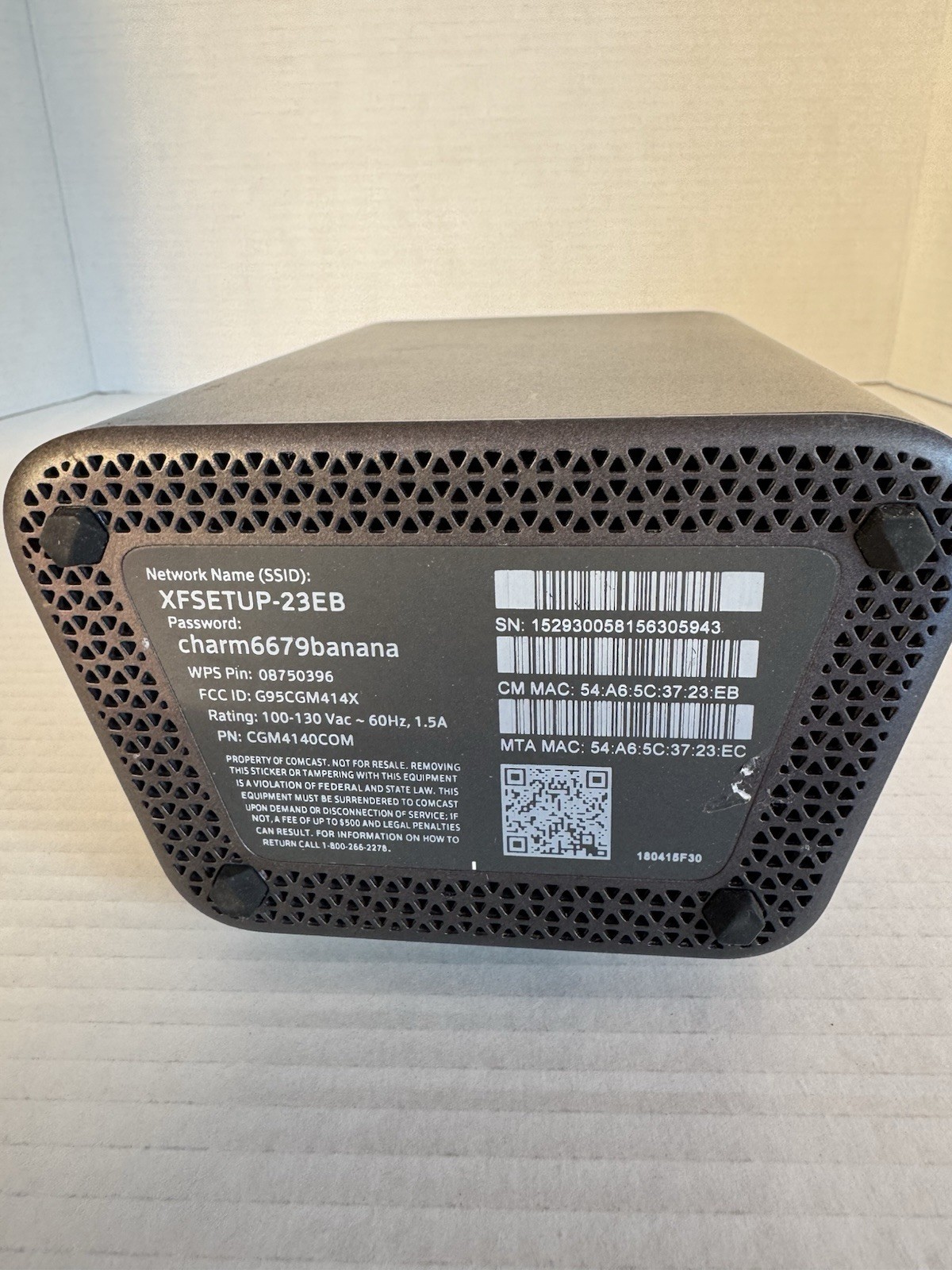 Xfinity XB6-A Gateway WiFi Router Unit Only