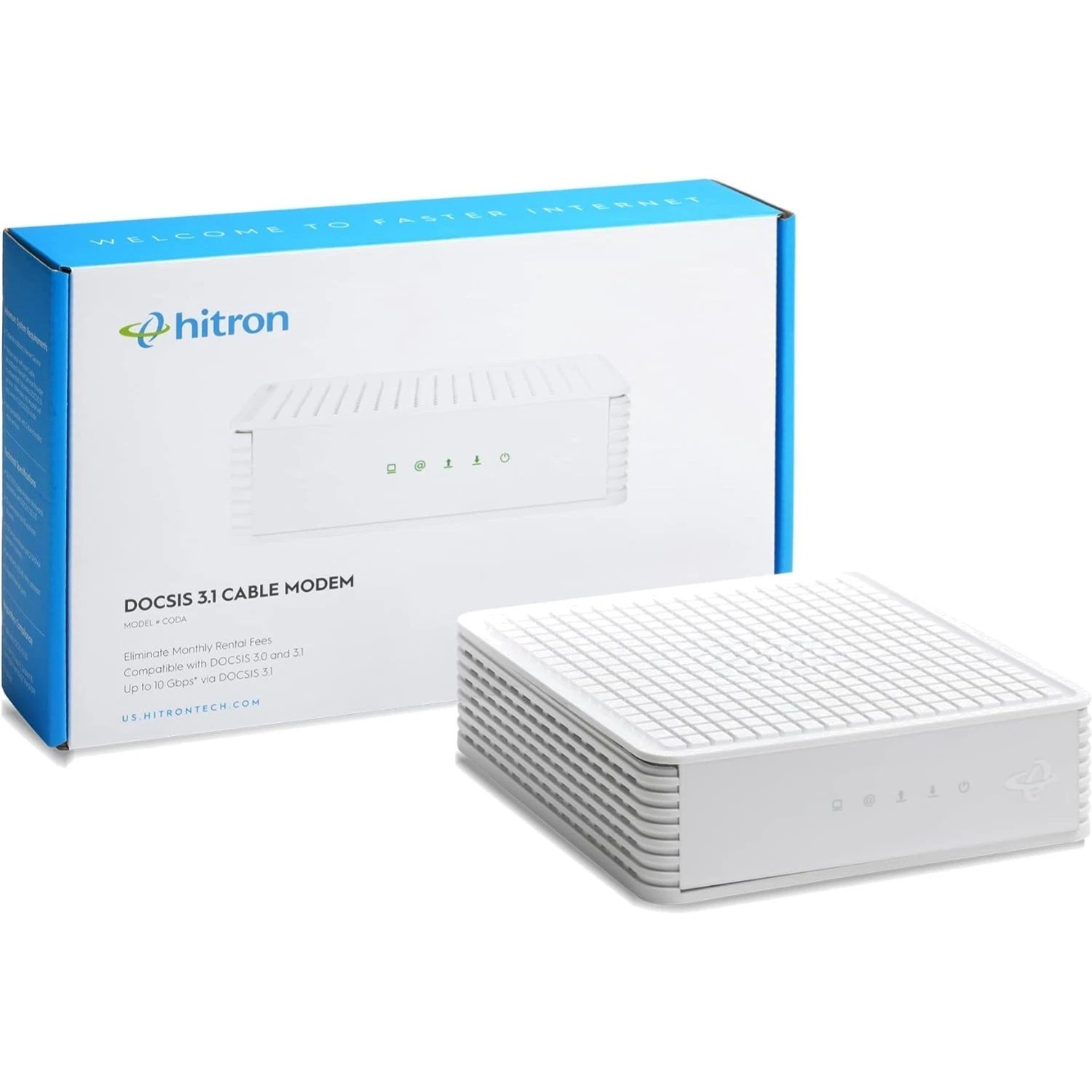 High-Speed CODA DOCSIS 3.1 Modem for Cable Internet – No Fiber/DSL Compatibility