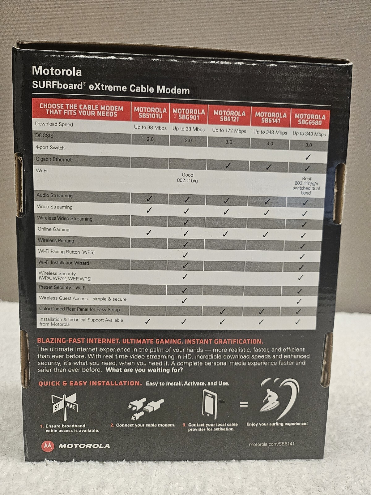 Motorola SURFboard eXtreme Cable Modem SB6141 DOCSIS3.0