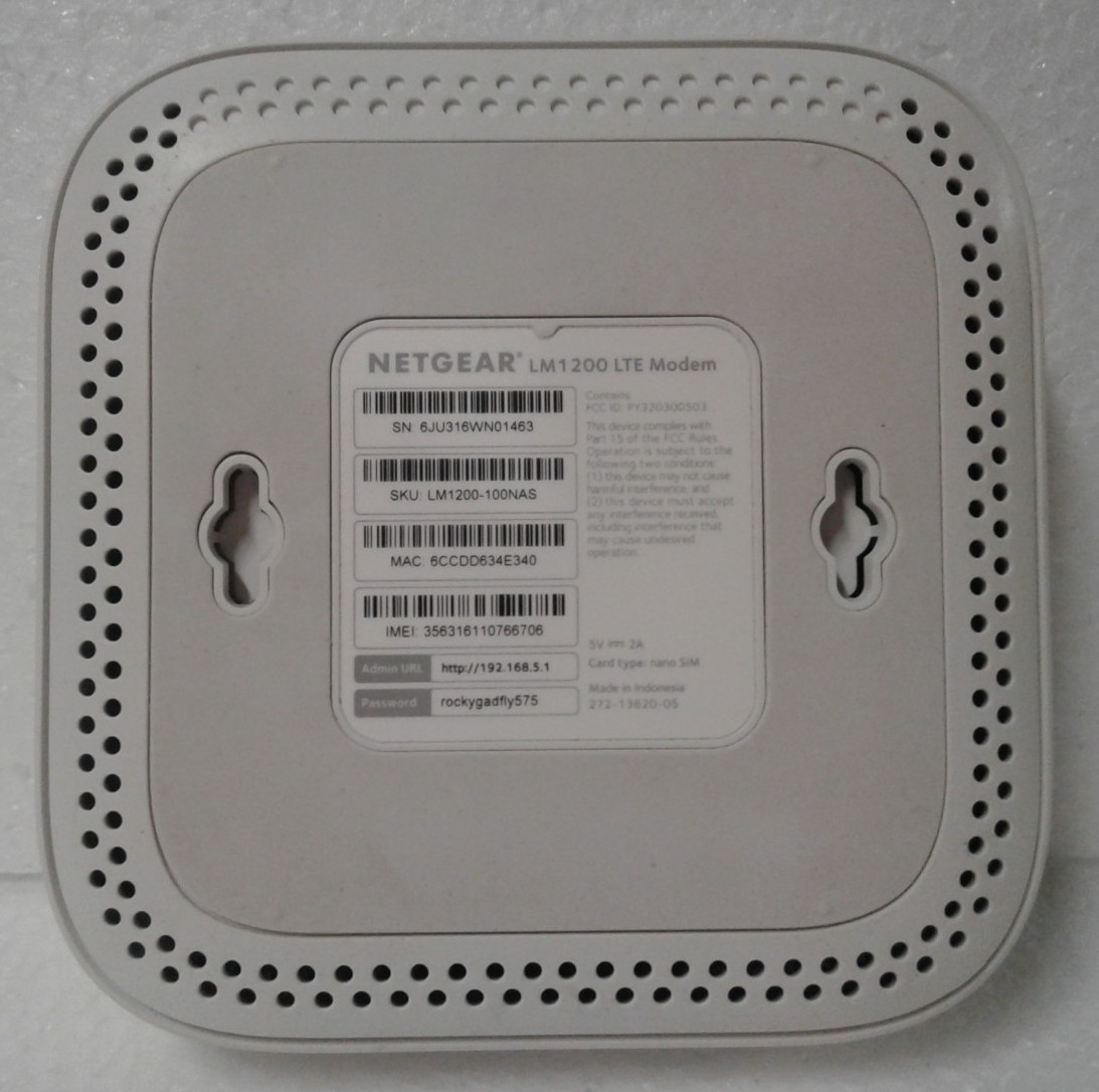 Netgear LM1200-100NAS LTE Modem – Used