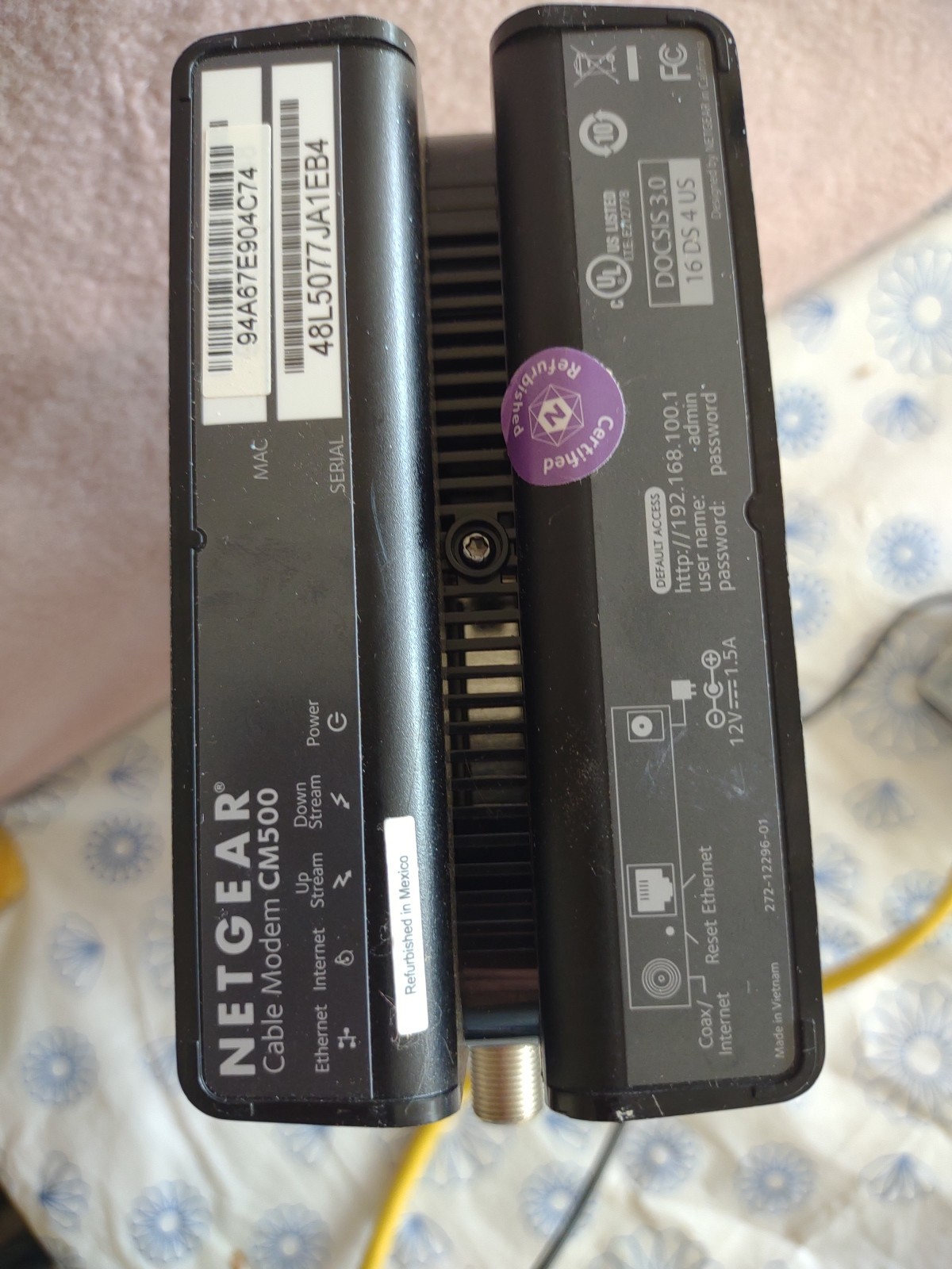 NETGEAR CM500 High Speed Cable Modem 16×4 DOCSIS 3.0 680Mbps