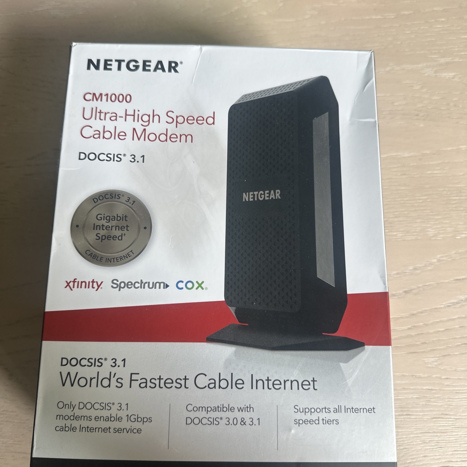 NETGEAR Nighthawk CM1000 DOCSIS 3.1 Mid/high-Split Cable Modem,Black-LN