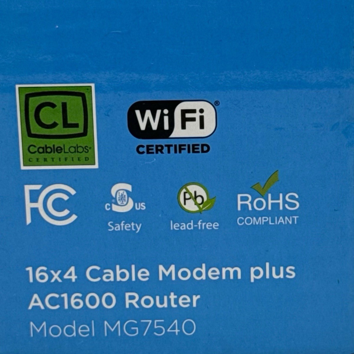 Motorola MG7540 16×4 Cable Modem Plus AC1600 Dual Band WiFi Router with DFS