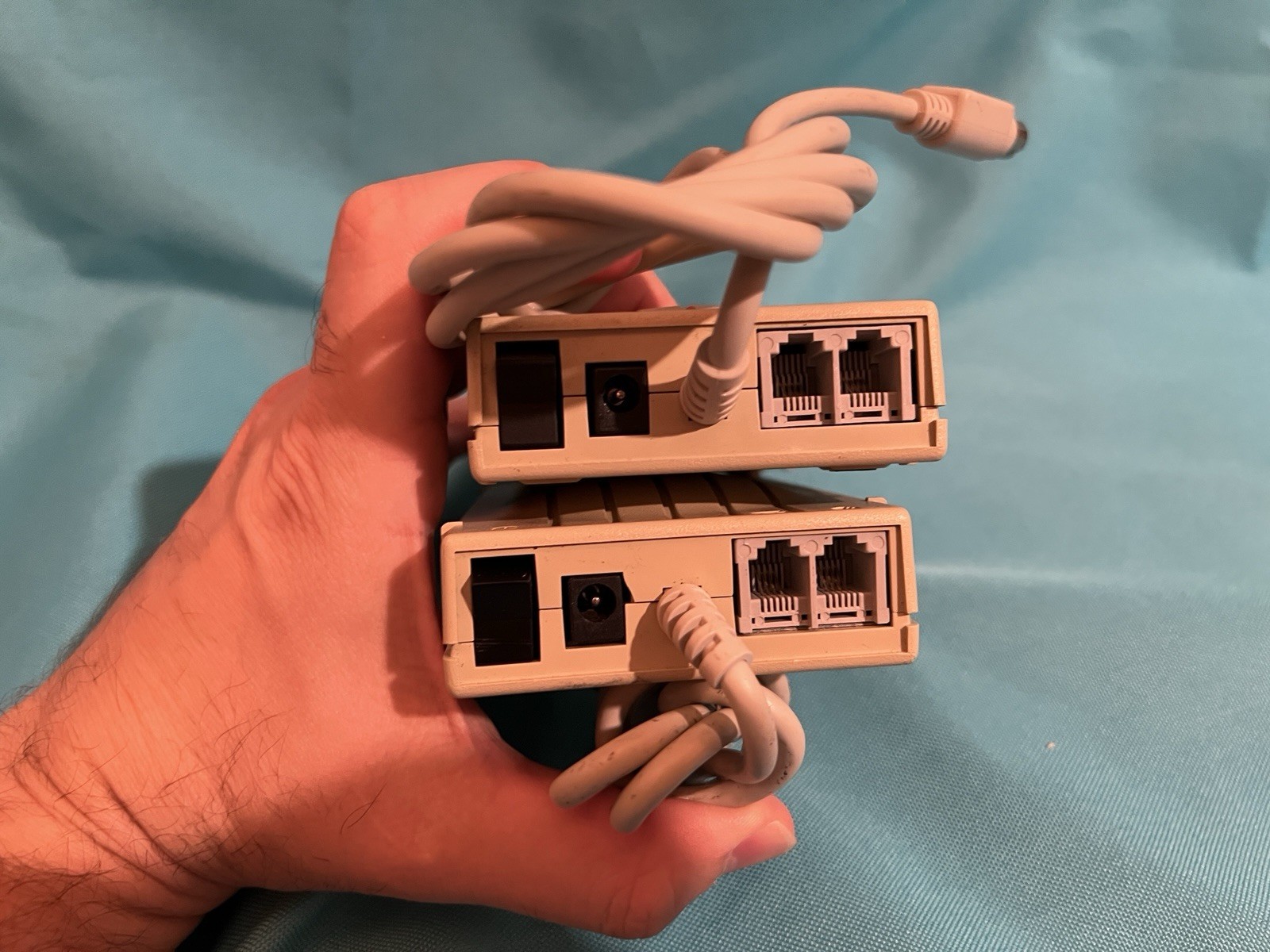 2x Global Village TelePort 56 56K Fax/Modems for Mac w/ 1x Adapter, Accessories