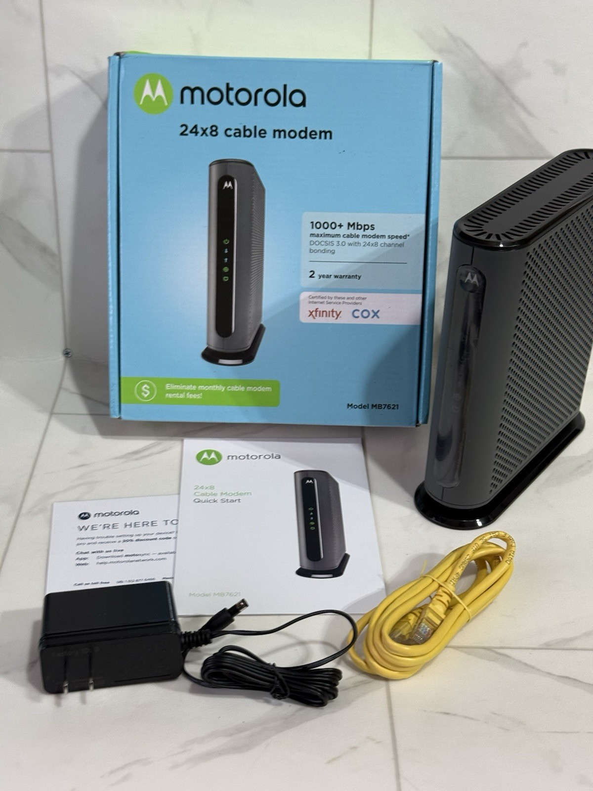 Motorola Modem Cable MB7621 New – Open Box