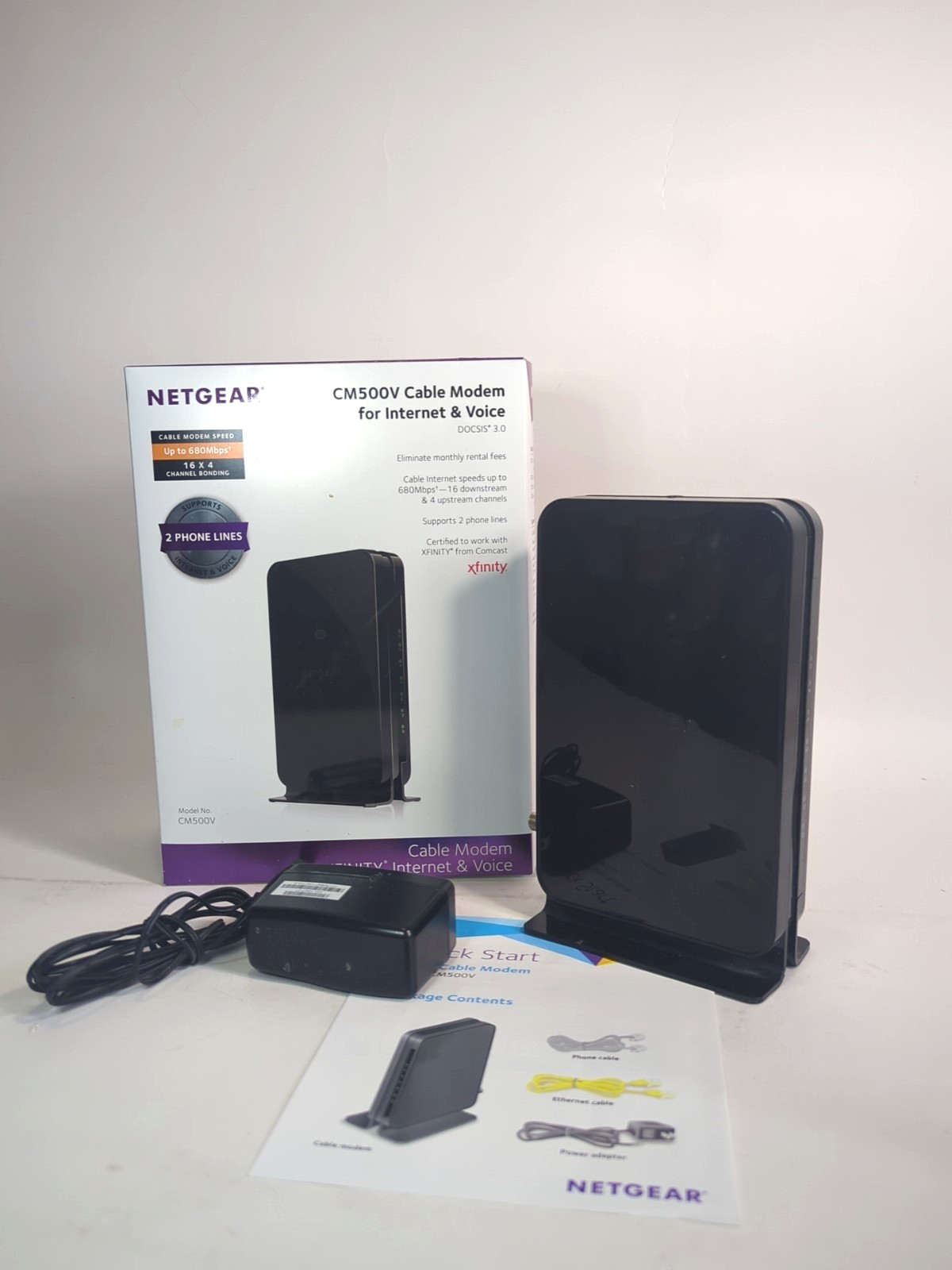 NETGEAR CM500V Cable Modem for Internet & Voice Xfinity 680mbps C5