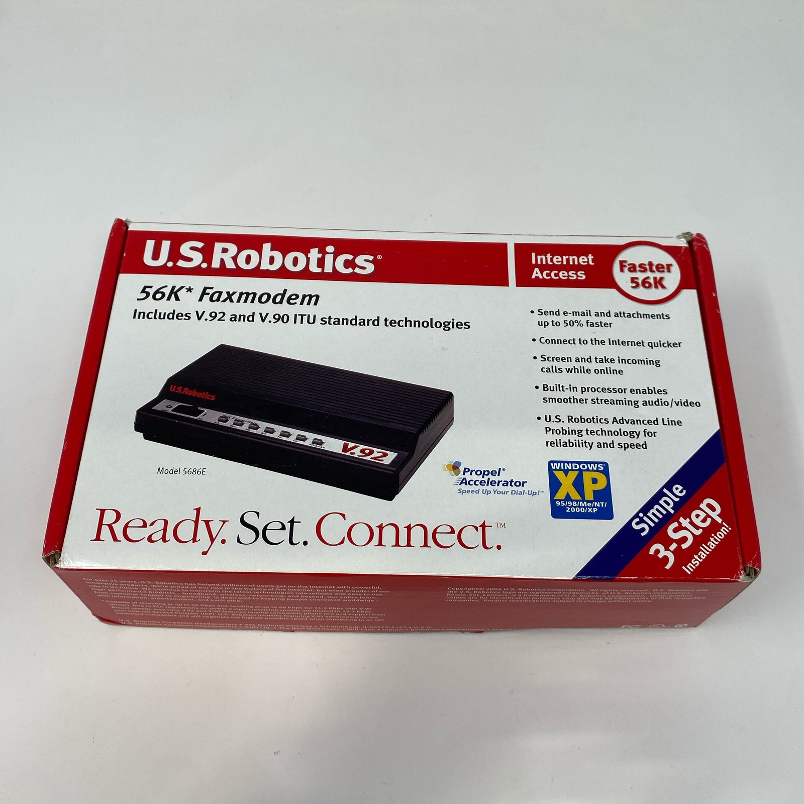 U.S. Robotics 56K V.92 External Faxmodem USR5686E – Black