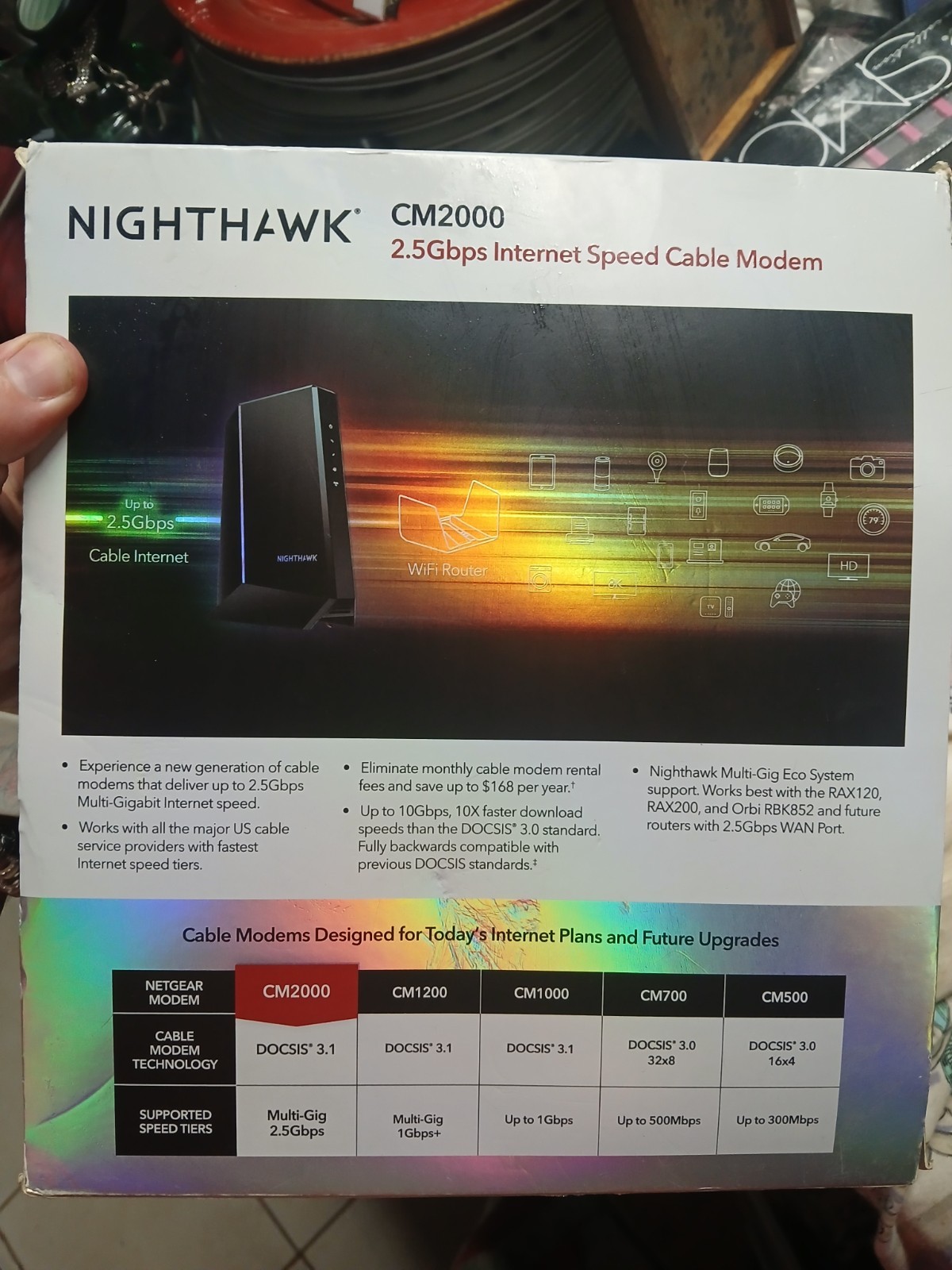 Netgear Nighthawk CM2000 cable modem supports DOCSIS 3.1 technology