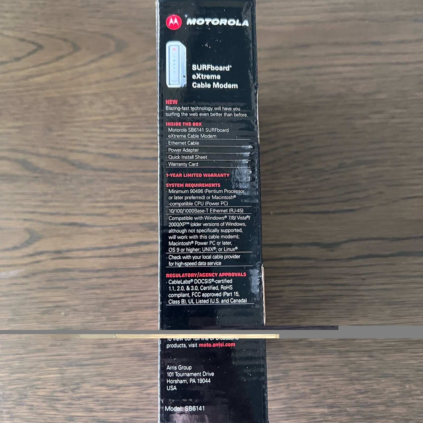 Motorola ARRIS SURFboard SB6141 DOCSIS 3.0 Cable Modem 400 Series – New , G4