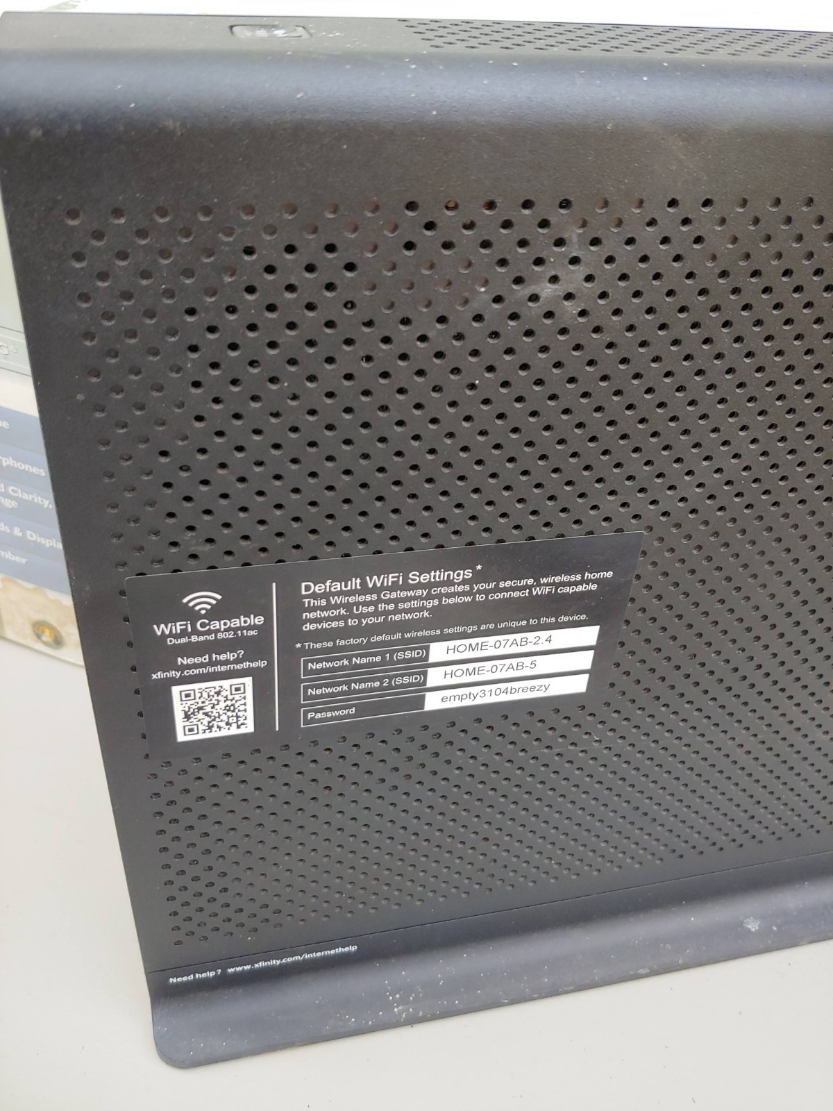 Xfinity Dual-Band WiFi Modem Dpc3941t