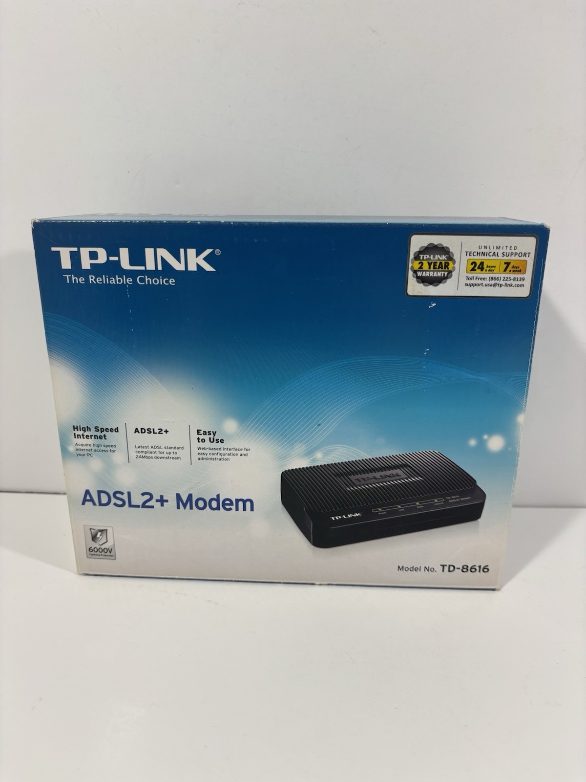TP-Link TD-8616 ADSL2+ Modem High Speed Broadband 24Mbps RJ45 – Brand New
