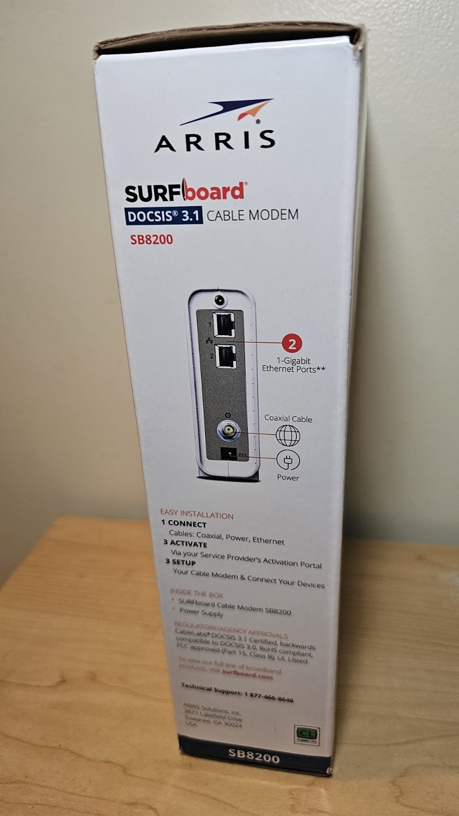 ARRIS – SURFboard SB8200 32 x 8 DOCSIS 3.1 Gig-Speed Cable Modem – White