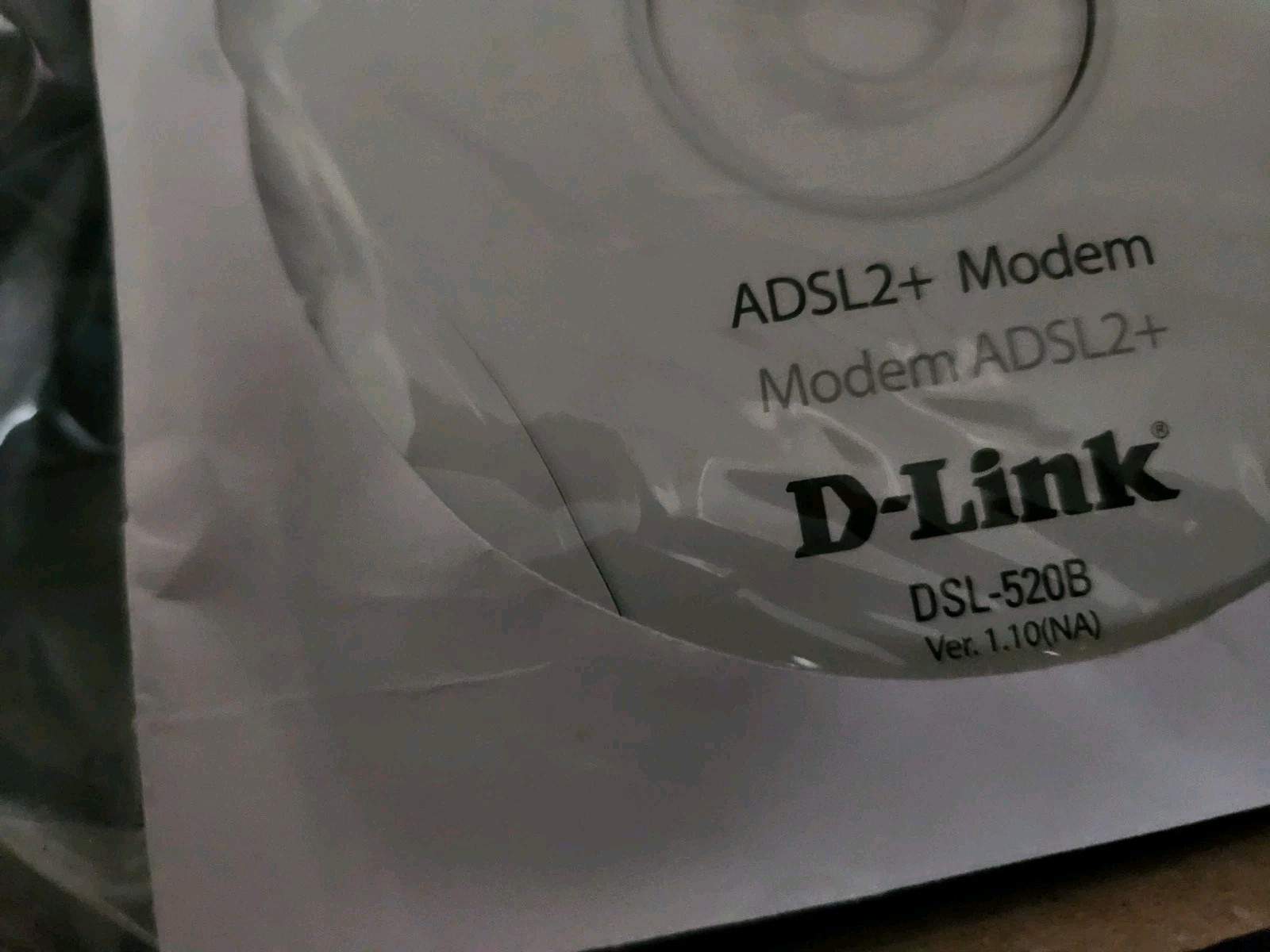 D-Link ADSL2+ Ethernet Modem-DSL-520B Broadband (Fast Shipping) Disc-read