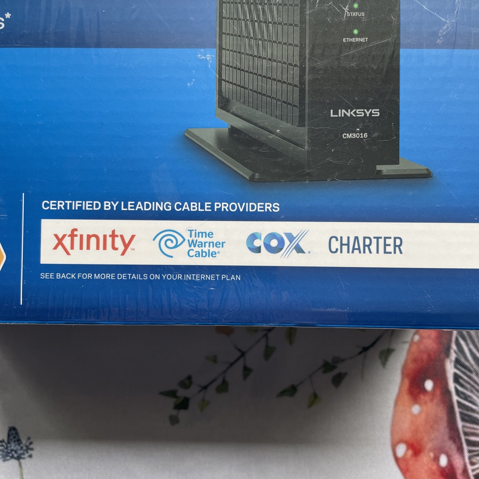 Linksys DOCSIS 3.0 16×4 Cable Modem #CM3016 New In Box Sealed Cox Charter