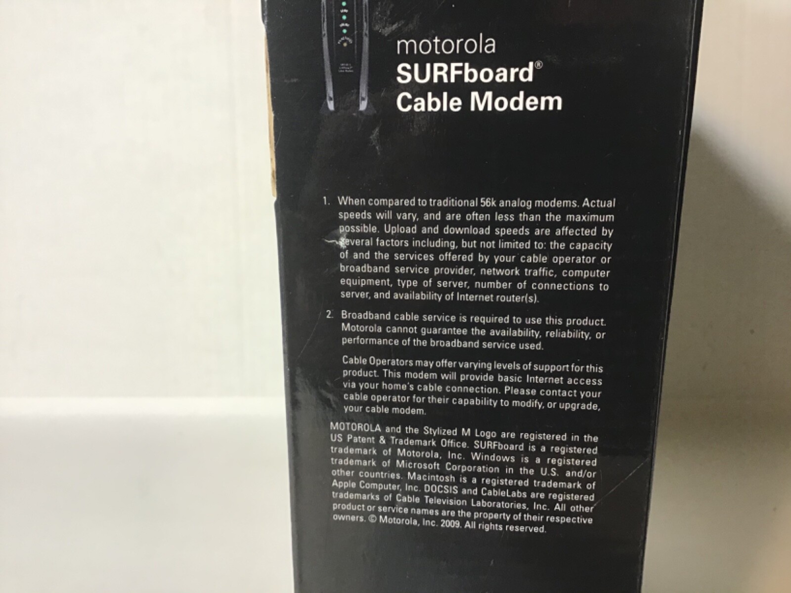 Motorola SURFboard Cable Modem SB5101U Broadband Connection