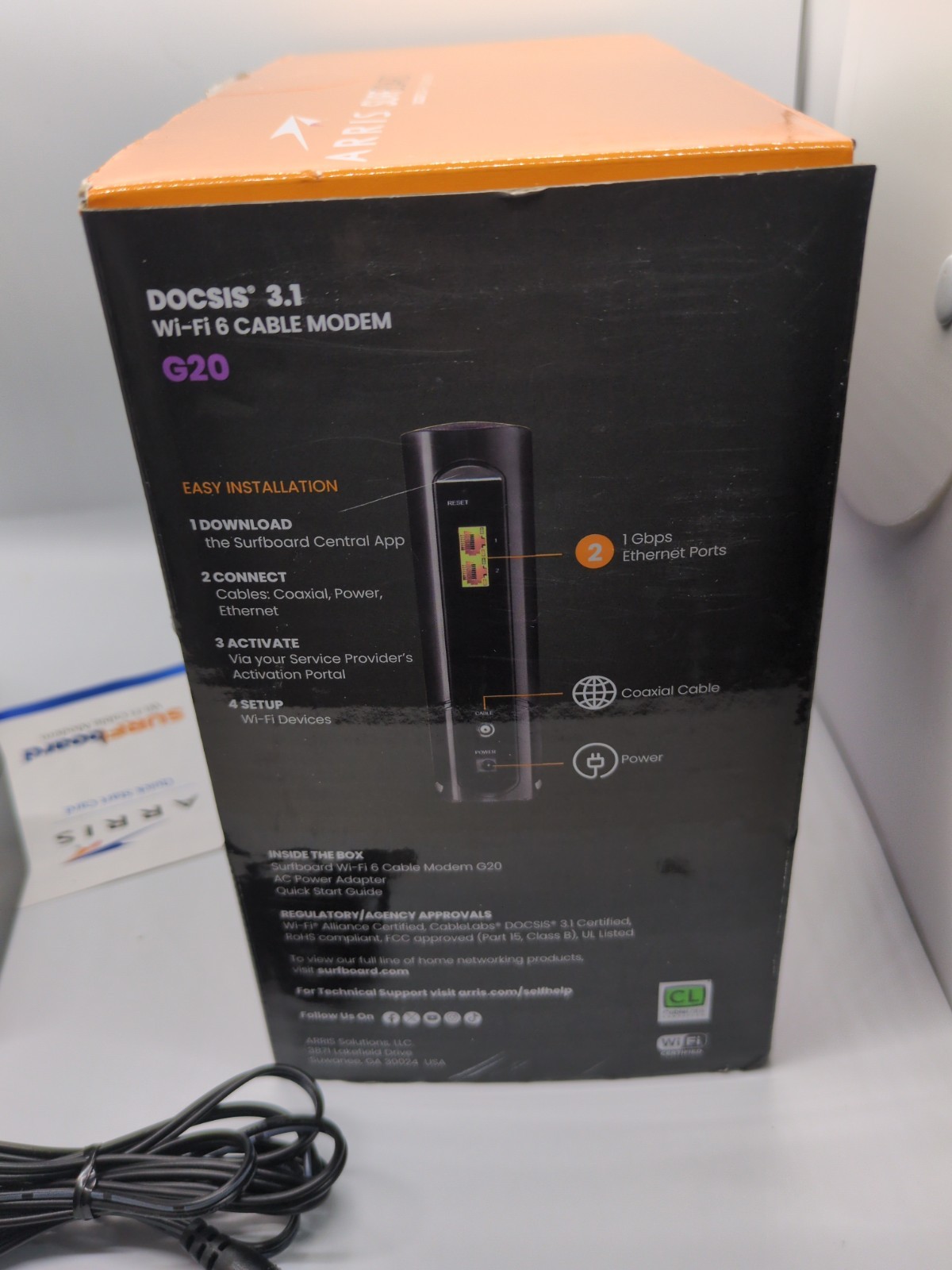 ARRIS SURFboard G20 DOCSIS 3.1 Cable Modem AX3000 ROUTER EX Condition works!