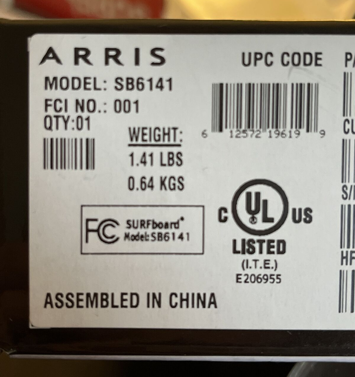 Motorola Arris SURFboard Modem 400 Series SB6141