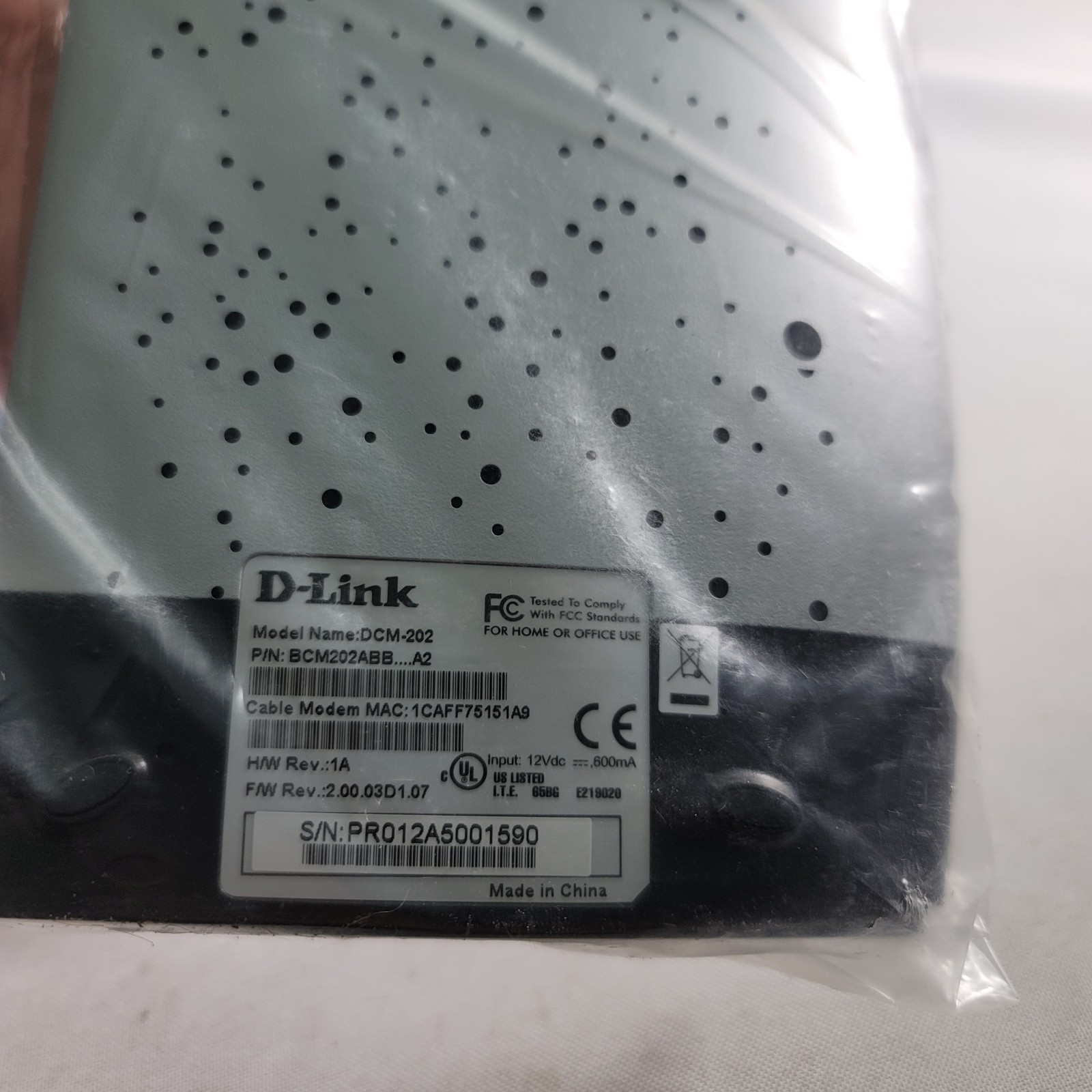 D-Link DCM-202 DOCSIS 2.0 Cable Modem