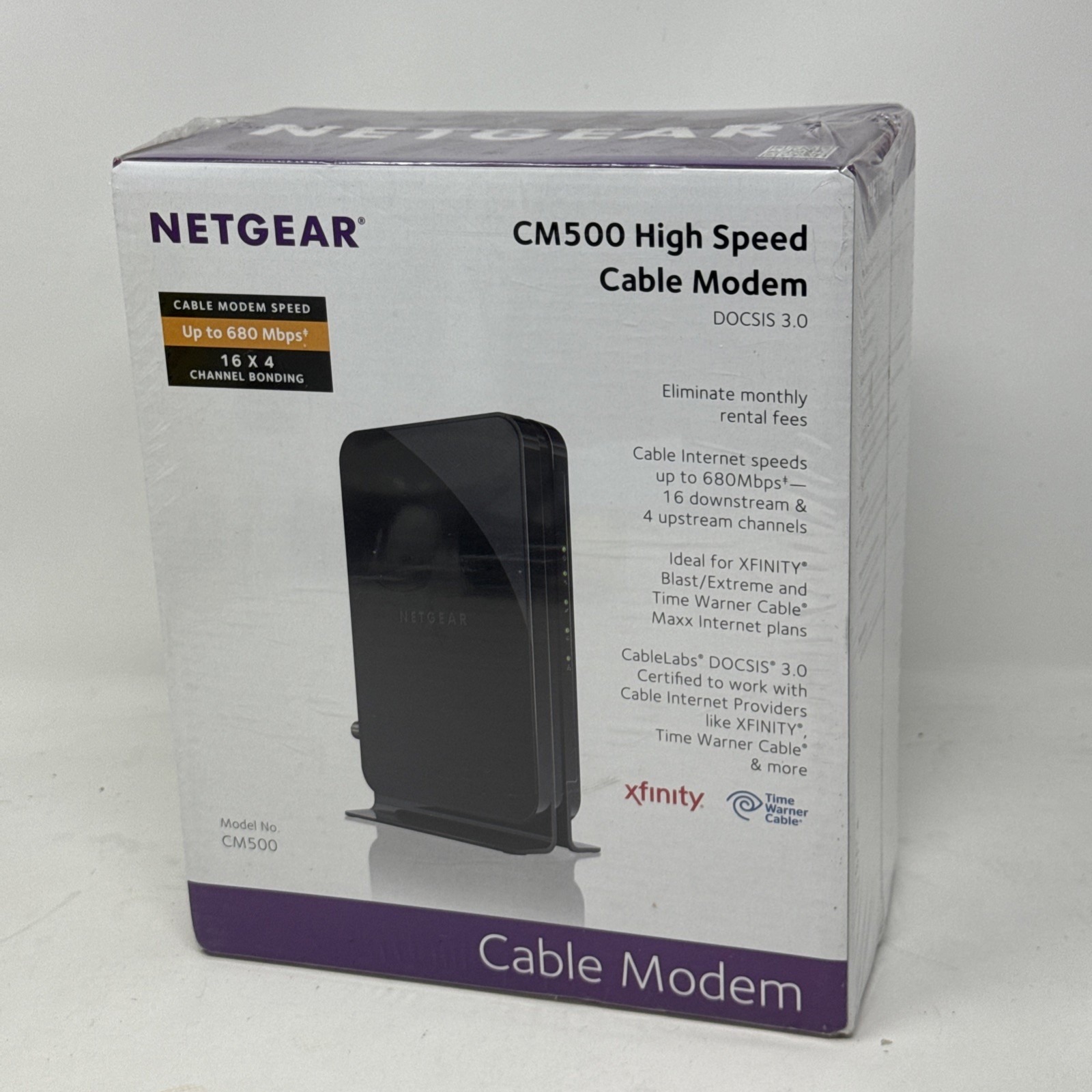 Netgear CM500 DOCSIS 3.0 680Mbps Cable Modem Xfinity / Time Warner Internet New