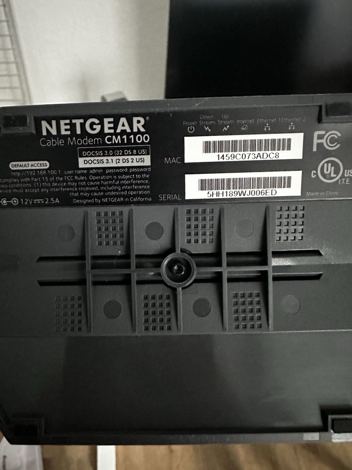 NETGEAR Nighthawk CM1100 Cable Modem