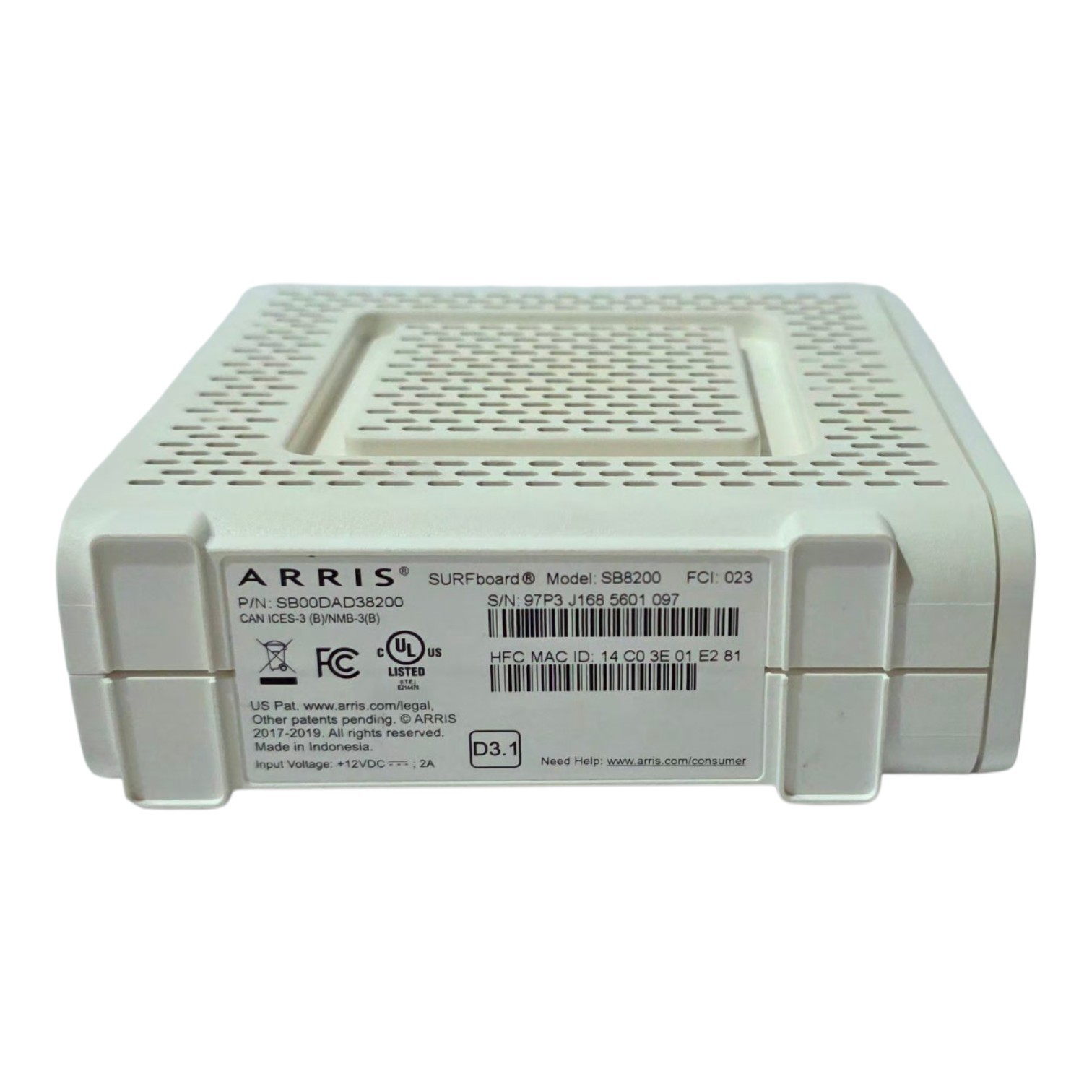 ARRIS SURFboard SB8200 DOCSIS 3.1 10 Gbps Cable Modem