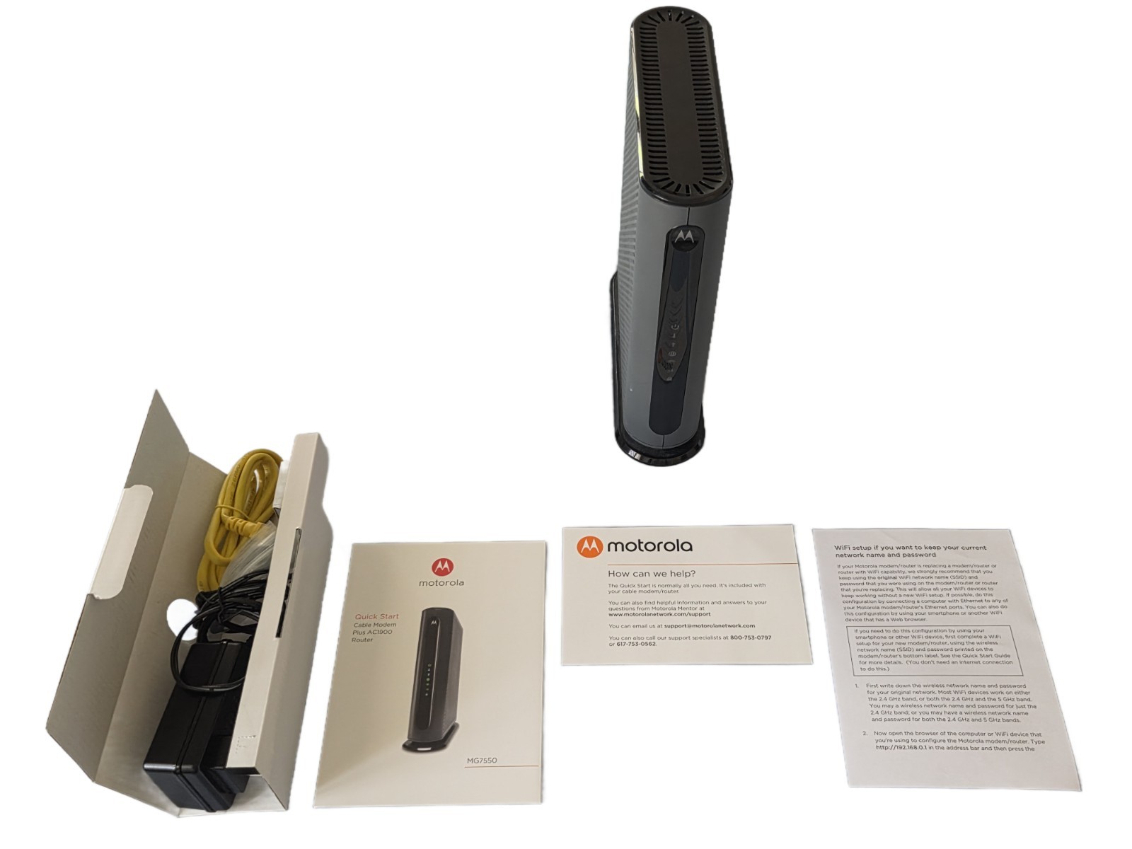 Motorola MG7550 16×4 High Speed ​​Cable Modem Plus AC1900 WiFi Router