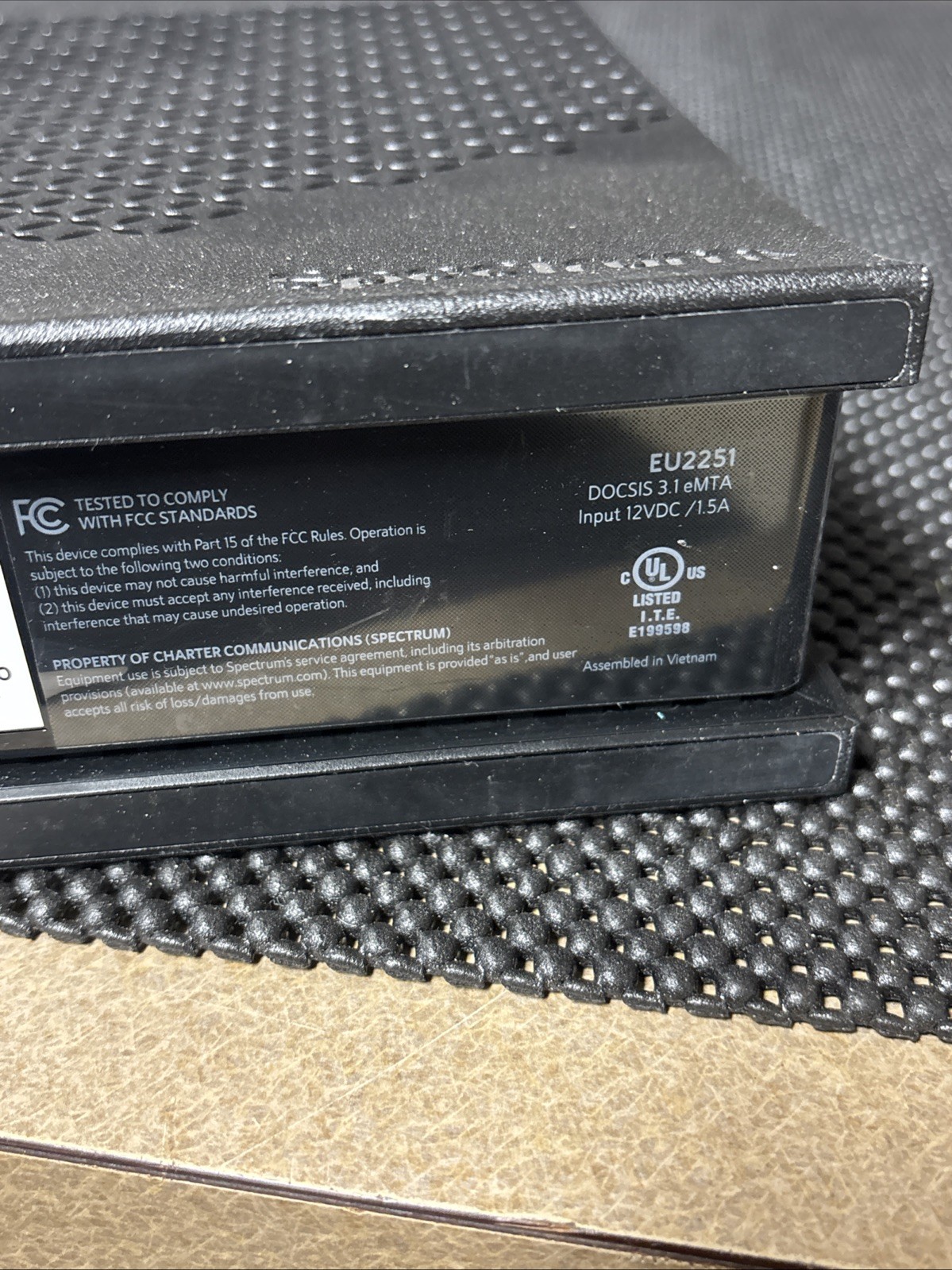 Spectrum Cable Modem – EU2251 DOCSIS 3.1 eMTA! No Power Cords Included!!