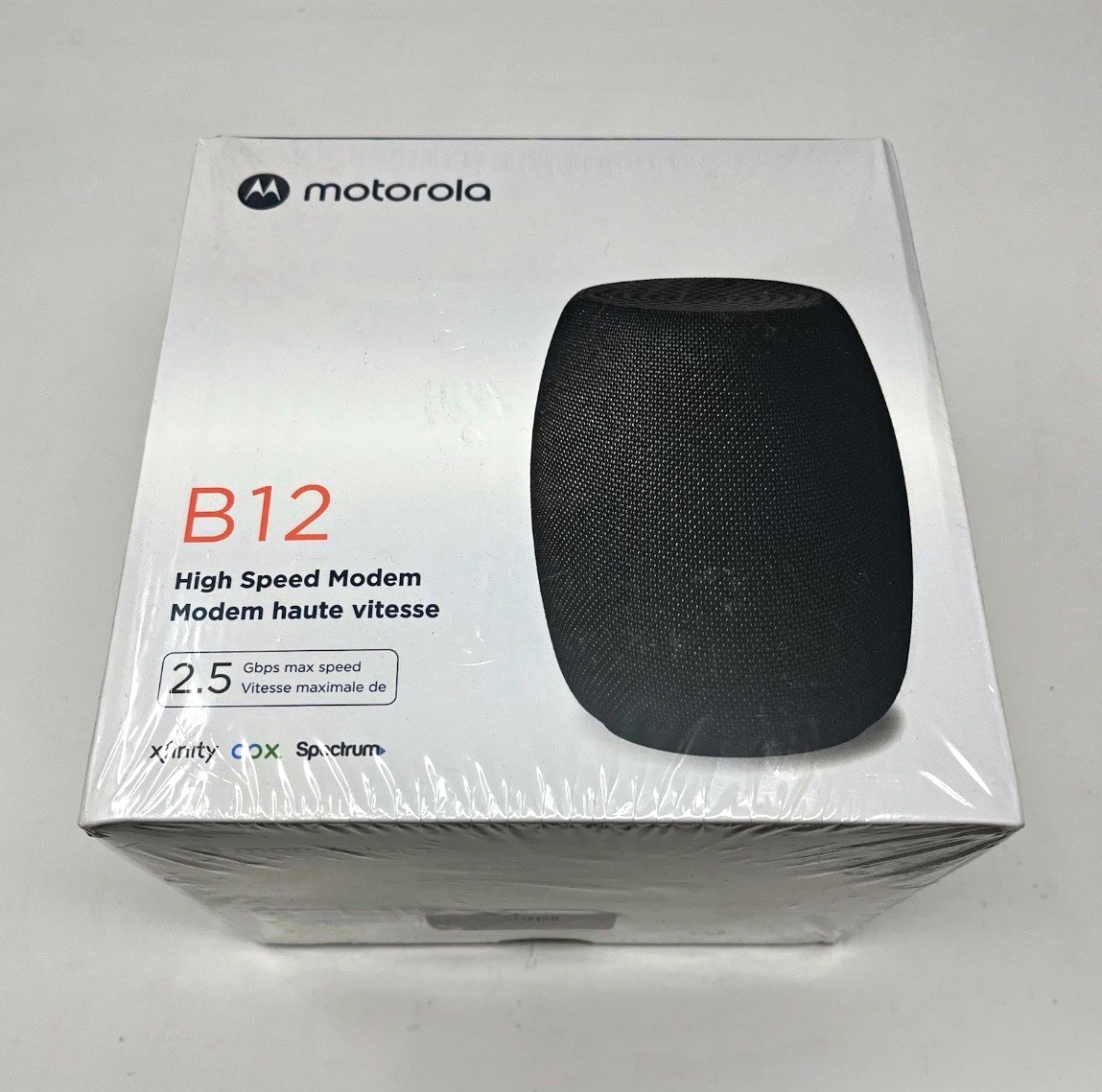 Motorola B12 DOCSIS 3.1 Cable Modem 2.5Gbps 1x RJ-45 Gaming Black